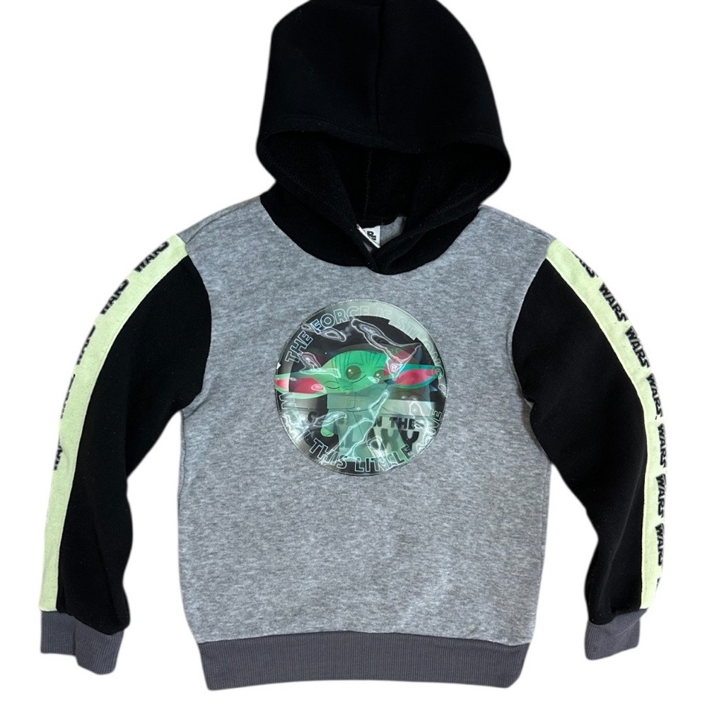 Star Wars The Child Mandalorian The Grogu Lenticular Patch Youth Hoodie Size 5/6